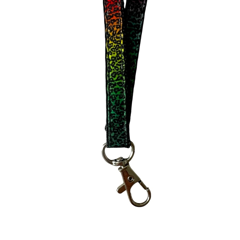 Rainbow Animal Print Lanyard